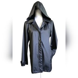 Braetan Women's Black Hooded Trench Coat